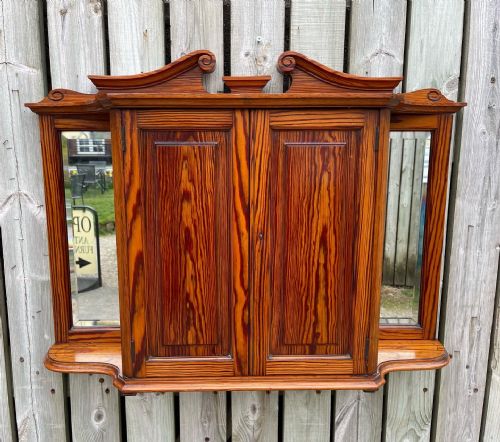 nineteenth century pitch pine wall cupboard - CATEGORY: ANTIQUE CUPBOARDS - DATED 1890