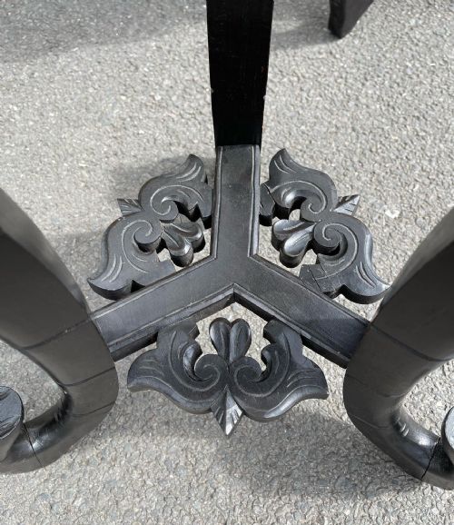 PAIR OF EBONISED ELEPHANT STANDS - ADDITIONAL PHOTO 1