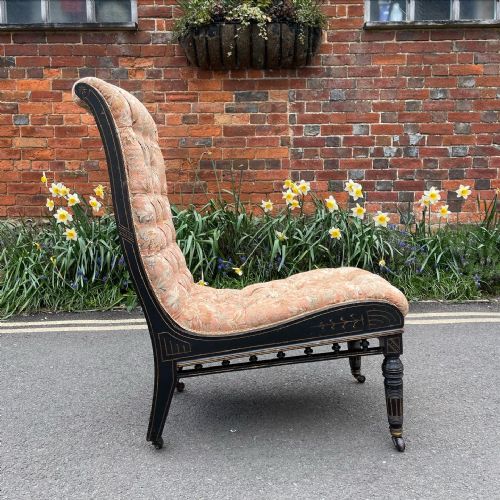 AESTHETIC EBONISED SLIPPER CHAIR - ADDITIONAL PHOTO 2