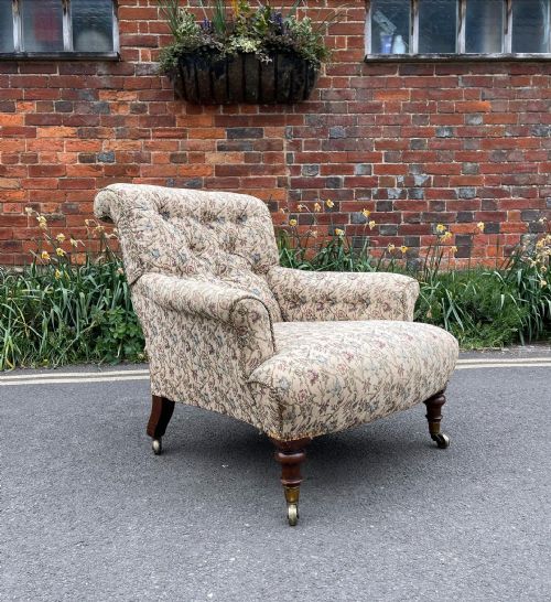 small howard and sons armchair - CATEGORY: ANTIQUE CHAIRS - DATED 1880