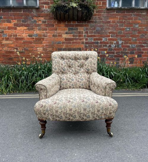 SMALL HOWARD AND SONS ARMCHAIR - ADDITIONAL PHOTO 4
