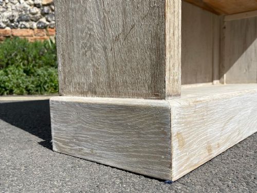 PAIR OF VICTORIAN LIME WASHED OAK BOOKCASES - ADDITIONAL PHOTO 4