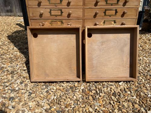 LARGE BANK OF PITCH PINE DRAWERS - ADDITIONAL PHOTO 4