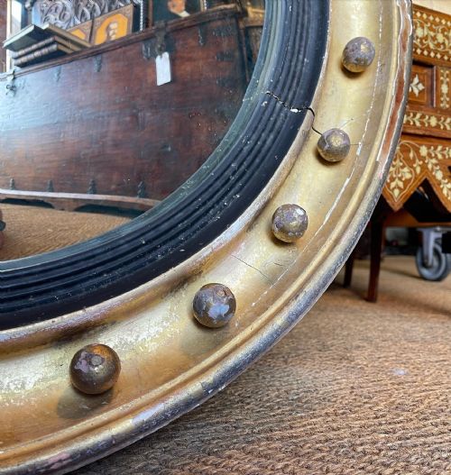 NINETEENTH CENTURY CONVEX MIRROR - ADDITIONAL PHOTO 6