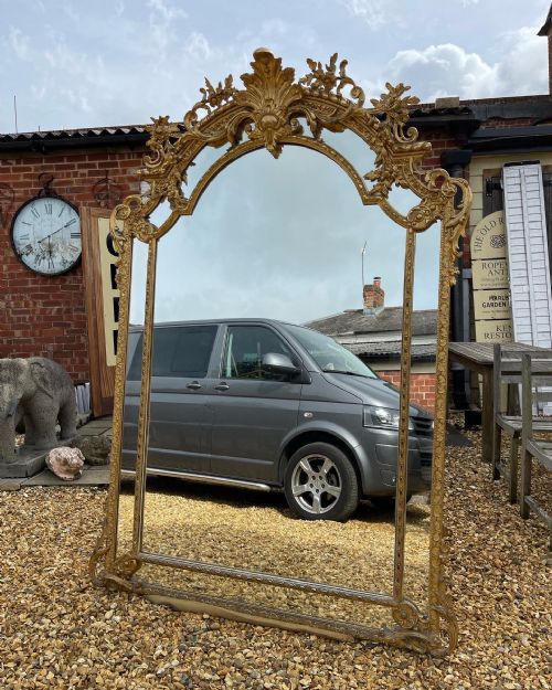 large nineteenth century gilt overmantle mirror - CATEGORY: ANTIQUE MIRRORS - DATED 1880