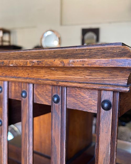 LARGE SCALE OAK REVOLVING BOOKCASE - ADDITIONAL PHOTO 3