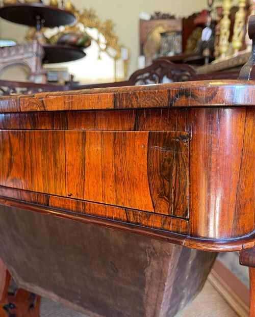 EARLY VICTORIAN ROSEWOOD WORK TABLE - ADDITIONAL PHOTO 2