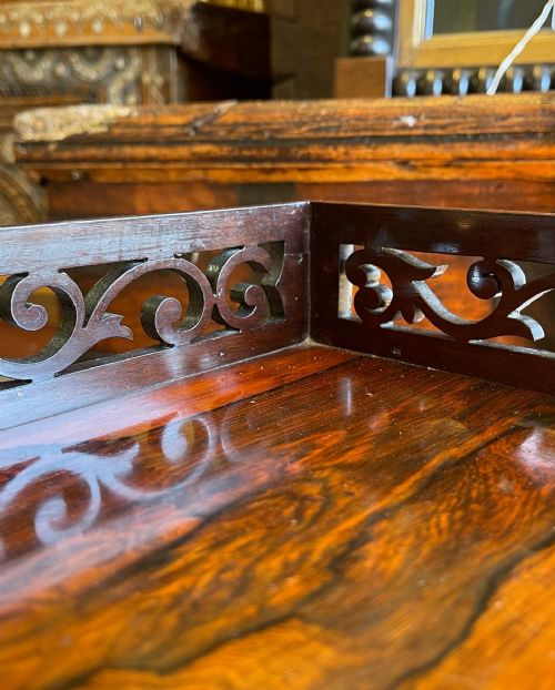 EARLY VICTORIAN ROSEWOOD WORK TABLE - ADDITIONAL PHOTO 4
