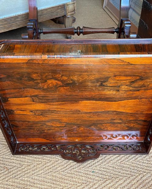 EARLY VICTORIAN ROSEWOOD WORK TABLE - ADDITIONAL PHOTO 7