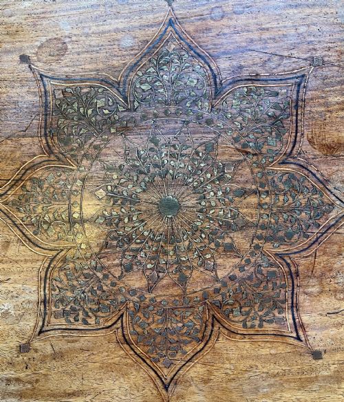 BRASS INLAID HOSHIARPUR TABLE - ADDITIONAL PHOTO 1