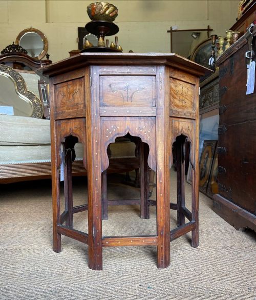 BRASS INLAID HOSHIARPUR TABLE - ADDITIONAL PHOTO 5