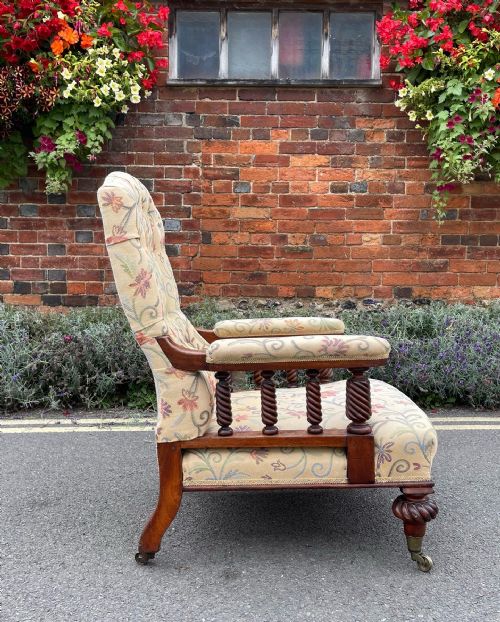 VICTORIAN OPEN ARMCHAIR - ADDITIONAL PHOTO 3