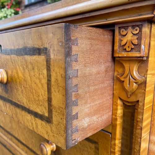 FINE BIRDSEYE MAPLE CHEST - ADDITIONAL PHOTO 2