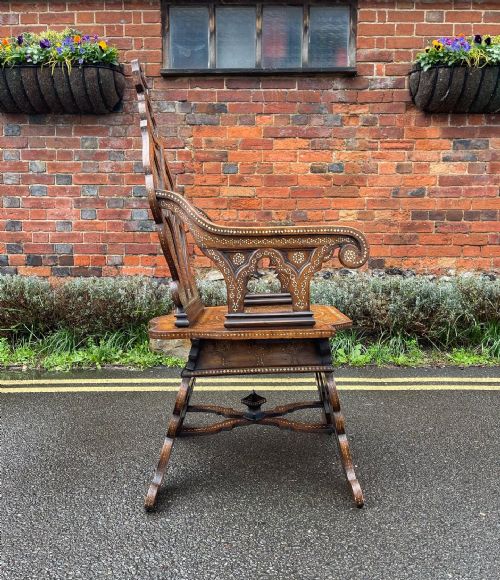 EASTERN MEDITERRANEAN INLAID ARMCHAIR - ADDITIONAL PHOTO 3