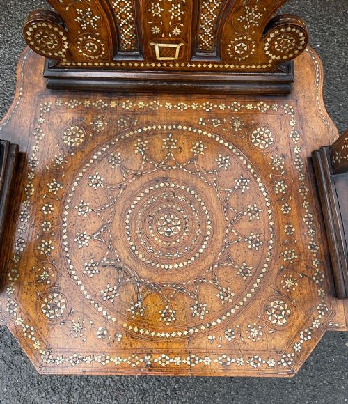 EASTERN MEDITERRANEAN INLAID ARMCHAIR - ADDITIONAL PHOTO 4