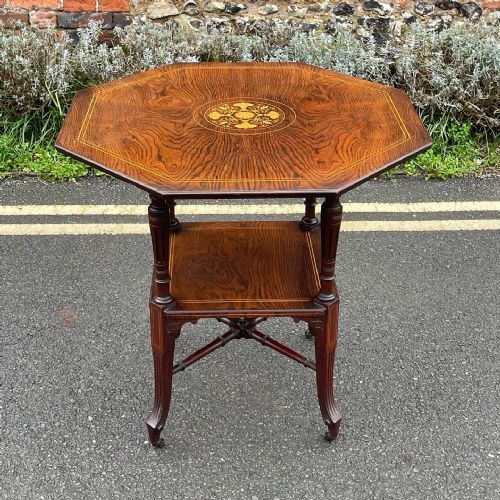 late victorian rosewood table - CATEGORY: ANTIQUE TABLES - DATED 1890