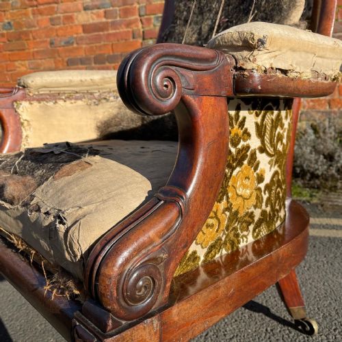 NINETEENTH CENTURY MAHOGANY BERGERE - ADDITIONAL PHOTO 1