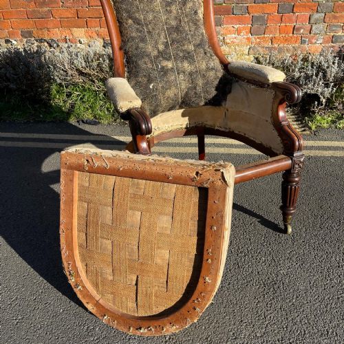 NINETEENTH CENTURY MAHOGANY BERGERE - ADDITIONAL PHOTO 8