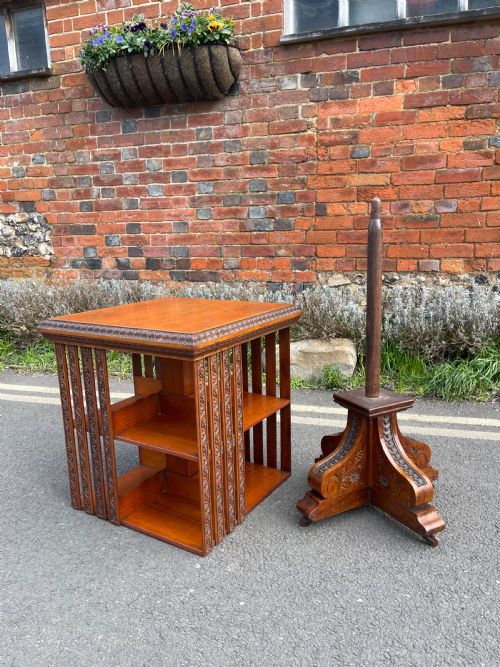 ANGLO INDIAN REVOLVING BOOKCASE - ADDITIONAL PHOTO 4
