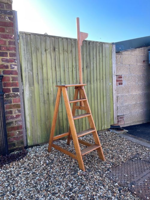 oak library steps - CATEGORY: ANTIQUE MISCELLANEOUS - DATED 1930