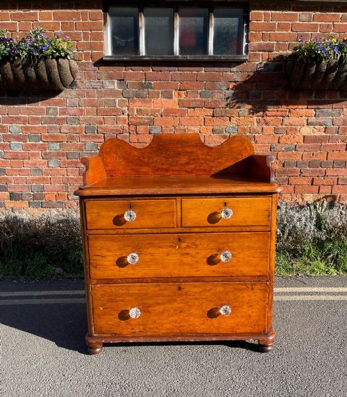 victorian pine chest - CATEGORY: ANTIQUE CHEST OF DRAWERS - DATED 1880