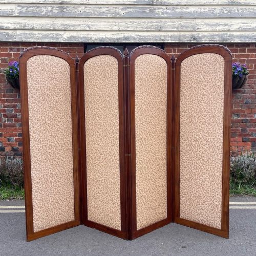 nineteenth century mahogany screen - CATEGORY: ANTIQUE MISCELLANEOUS - DATED 19TH CENTURY