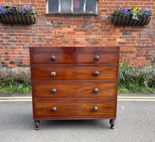 nineteenth century mahogany chest - CATEGORY: ANTIQUE CHEST OF DRAWERS - DATED 19TH CENTURY