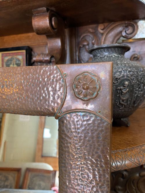 PAIR OF ARTS AND CRAFTS COPPER MIRRORS - ADDITIONAL PHOTO 1