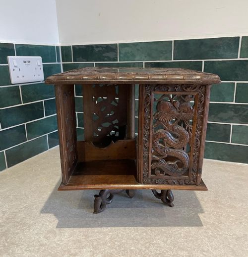 kashmiri tabletop revolving bookcase - CATEGORY: ANTIQUE BOOKCASES - DATED 1900