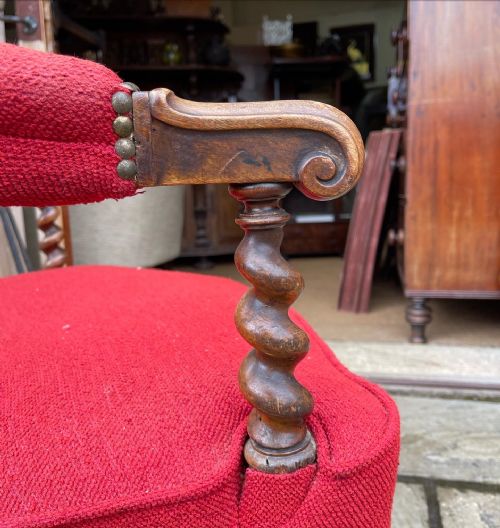 MID NINETEENTH CENTURY ARMCHAIR - ADDITIONAL PHOTO 4