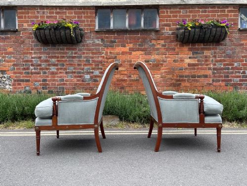 PAIR OF MAHOGANY ARMCHAIRS - ADDITIONAL PHOTO 2