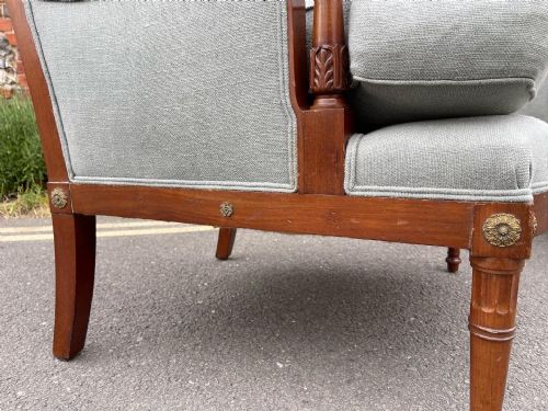 PAIR OF MAHOGANY ARMCHAIRS - ADDITIONAL PHOTO 4