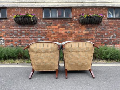 PAIR OF MAHOGANY ARMCHAIRS - ADDITIONAL PHOTO 5