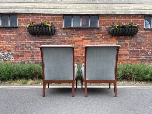 PAIR OF MAHOGANY ARMCHAIRS - ADDITIONAL PHOTO 7