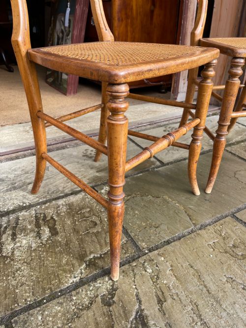 PAIR OF BIRDSEYE MAPLE CHAIRS - ADDITIONAL PHOTO 1
