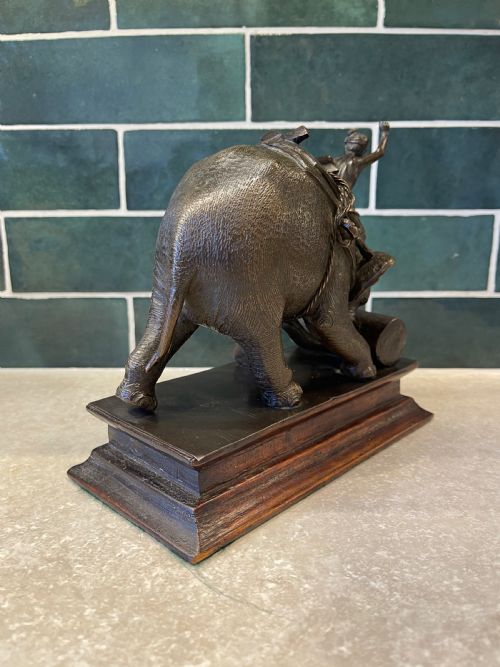BURMESE ELEPHANT BRONZE - ADDITIONAL PHOTO 9