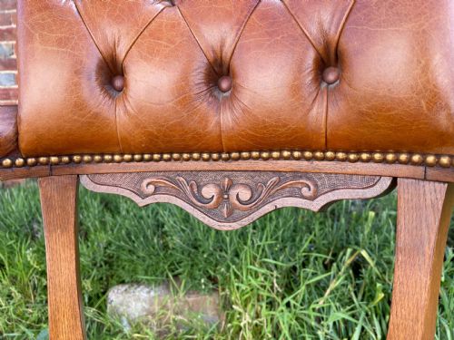 VICTORIAN OAK DESK CHAIR - ADDITIONAL PHOTO 6