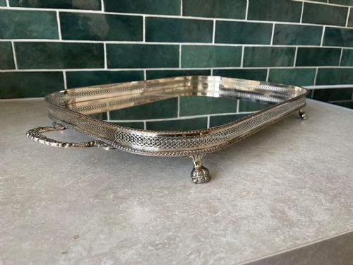 silver plated tray - CATEGORY: ANTIQUE SILVER - DATED EDWARDIAN