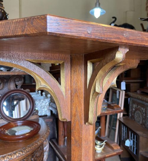 GOTHIC OAK PEDESTAL - ADDITIONAL PHOTO 1