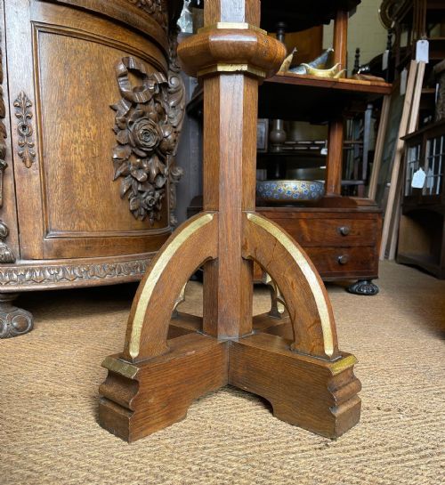 GOTHIC OAK PEDESTAL - ADDITIONAL PHOTO 3