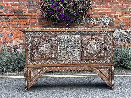 middle eastern inlaid trunk - CATEGORY: ANTIQUE CHESTS - DATED 1800