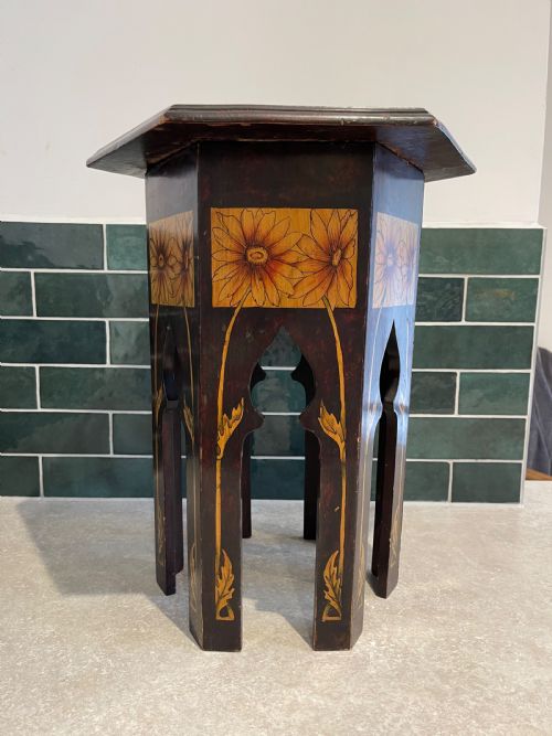 moorish penwork table - CATEGORY: ANTIQUE TABLES - DATED 1900