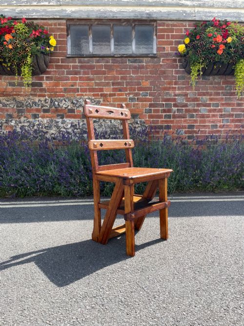 oak metamorphic chair - CATEGORY: ANTIQUE CHAIRS - DATED 1890