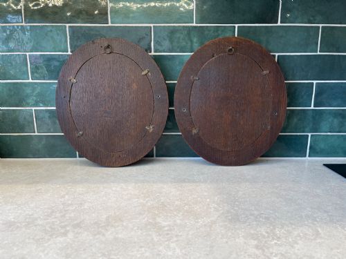 PAIR OF SMALL CARVED OAK MIRRORS - ADDITIONAL PHOTO 3