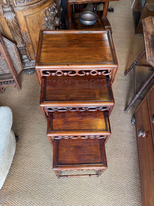 NEST OF FOUR CHINESE TABLES - ADDITIONAL PHOTO 2
