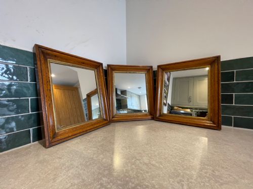 three nineteenth century oak mirrors - CATEGORY: ANTIQUE MIRRORS - DATED 1870