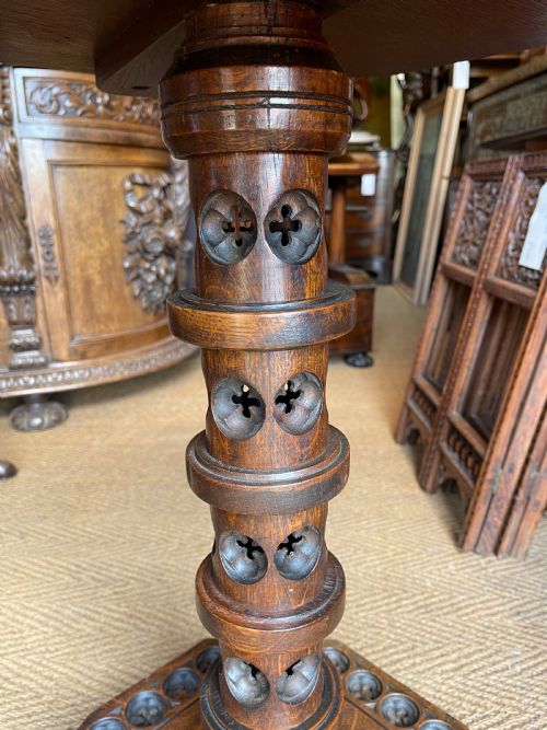 NINETEENTH CENTURY GOTHIC INFLUENCED TABLE - ADDITIONAL PHOTO 2