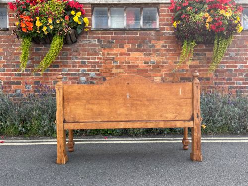 NINETEENTH CENTURY OAK HALL BENCH - ADDITIONAL PHOTO 5