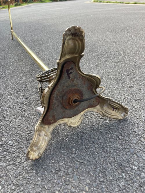 PAIR OF BRASS FLOOR LAMPS - ADDITIONAL PHOTO 4