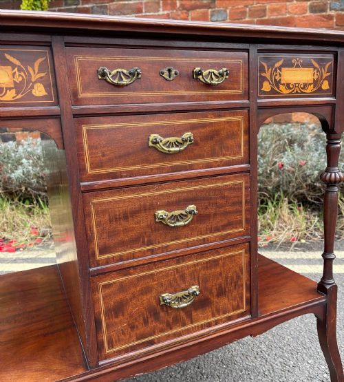 LATE VICTORIAN INLAID MAHOGANY TABLE - ADDITIONAL PHOTO 2
